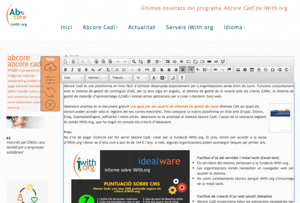 Editor OnPage de iWith.org