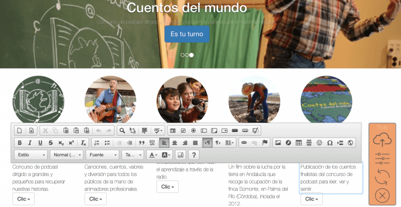 Nuevo editor de página sin perder el contexto