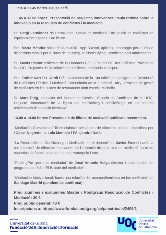 Jornada Gironina Mediació
