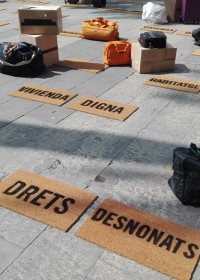 Nou informe sobre desnonaments per impagament de lloguer: acció a la Plaça Reial de Barcelona