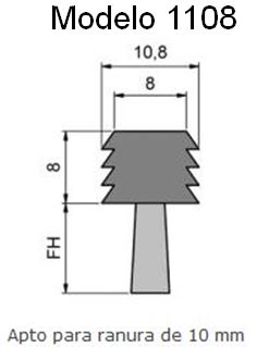 cepillo burlete flexible 1108 insertable en ranuras