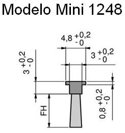 Cepillo burlete flexible modelo mini para riel 1248