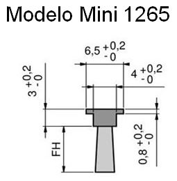 Cepillo burlete flexible modelo mini para riel 1265