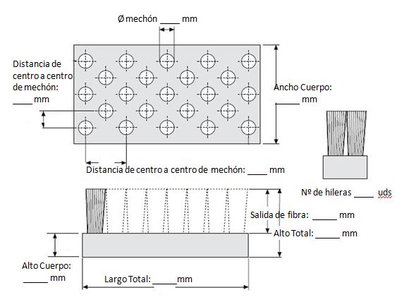 plano cepillos listones