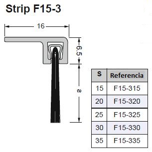 garage door seal 3/16 burlete cepillo