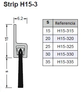 cepillo strip obturacion 3.5 burlete con perfil