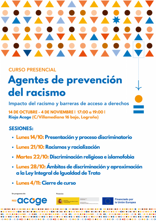 Programa detallado del curso de agentes de prevención contra el racismo