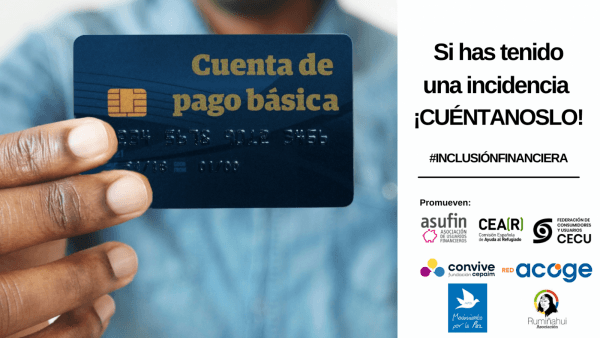 Imagen de una tarjeta bancaria con nombre de Cuenta de pago básica